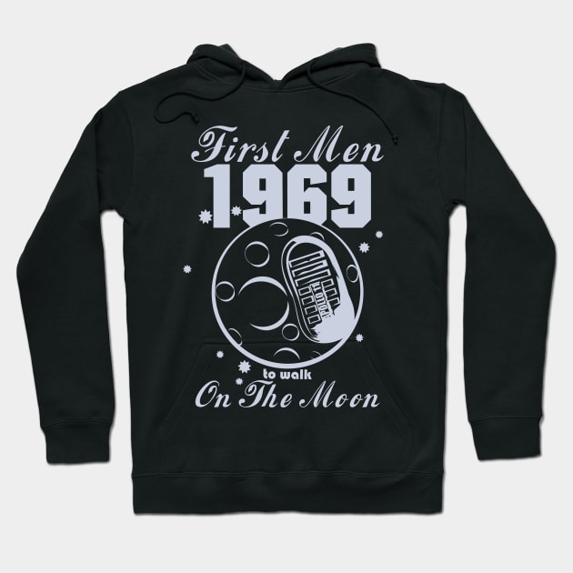 First Moon-landing (lunar print) Hoodie by aceofspace